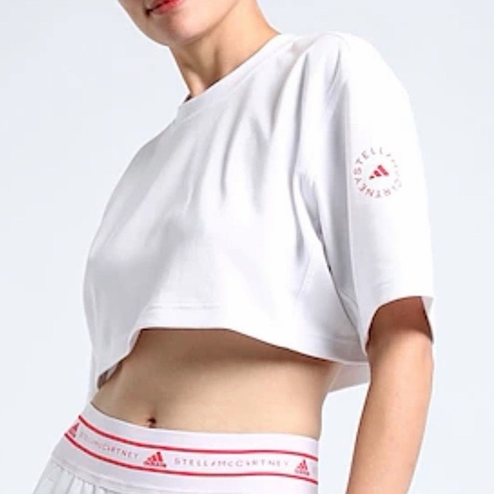 Adidas by Stella McCartney white cropped t-shirt - Size M